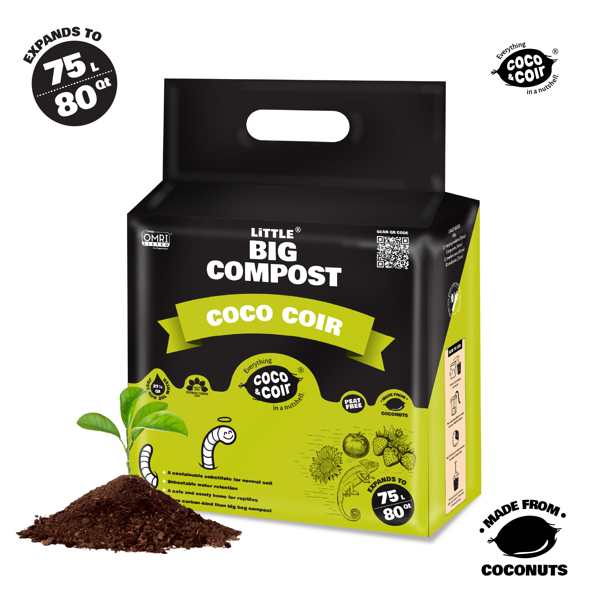 Coir Compost - 75L - 100% organic