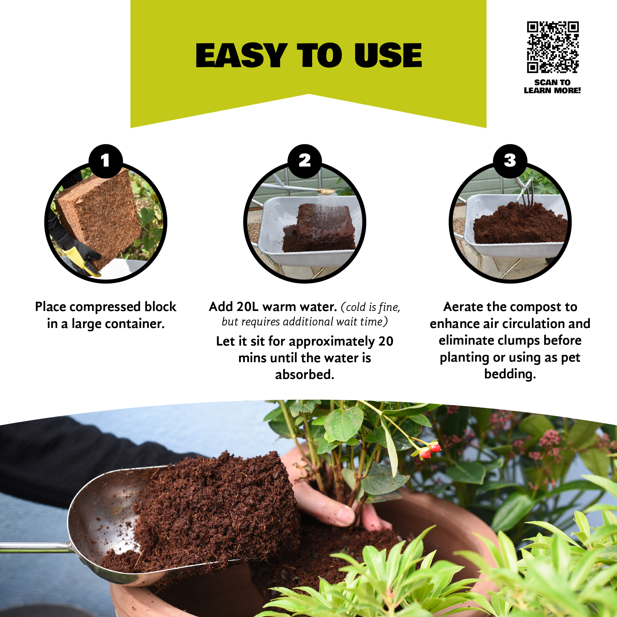 Coir Compost - 75L - 100% organic