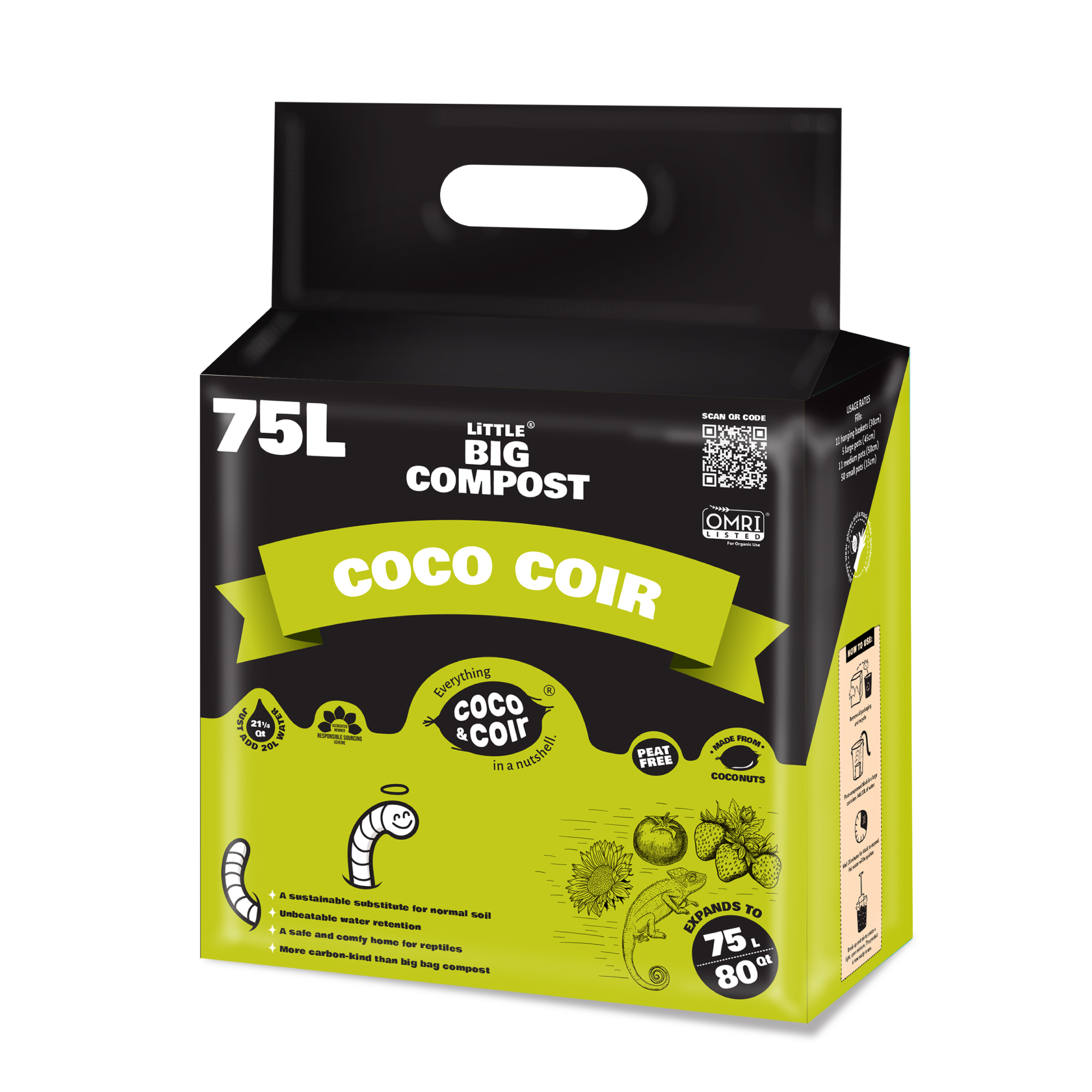 Coir Compost - 75L - 100% organic