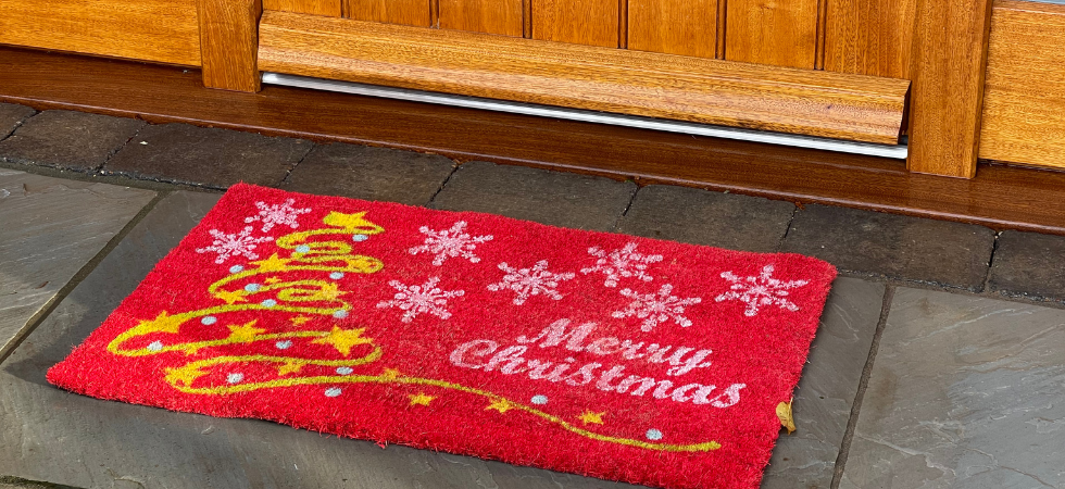 Sustainable Christmas coir doormats