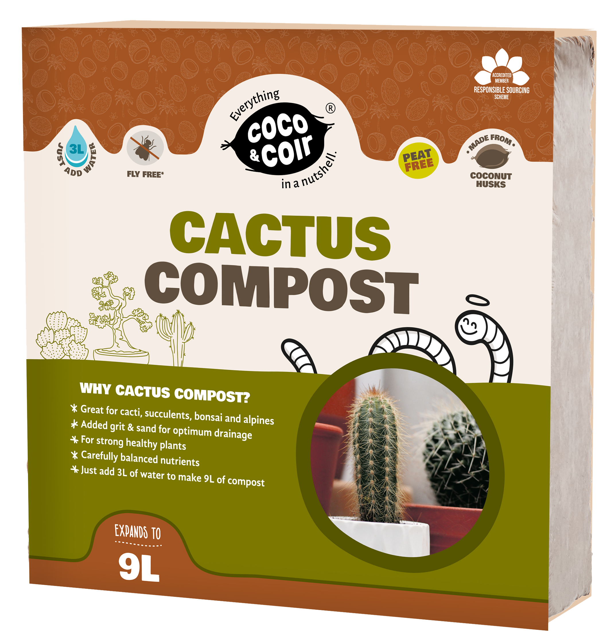 Cactus Soil and Succulent Potting Mix With Nutrients (9L)