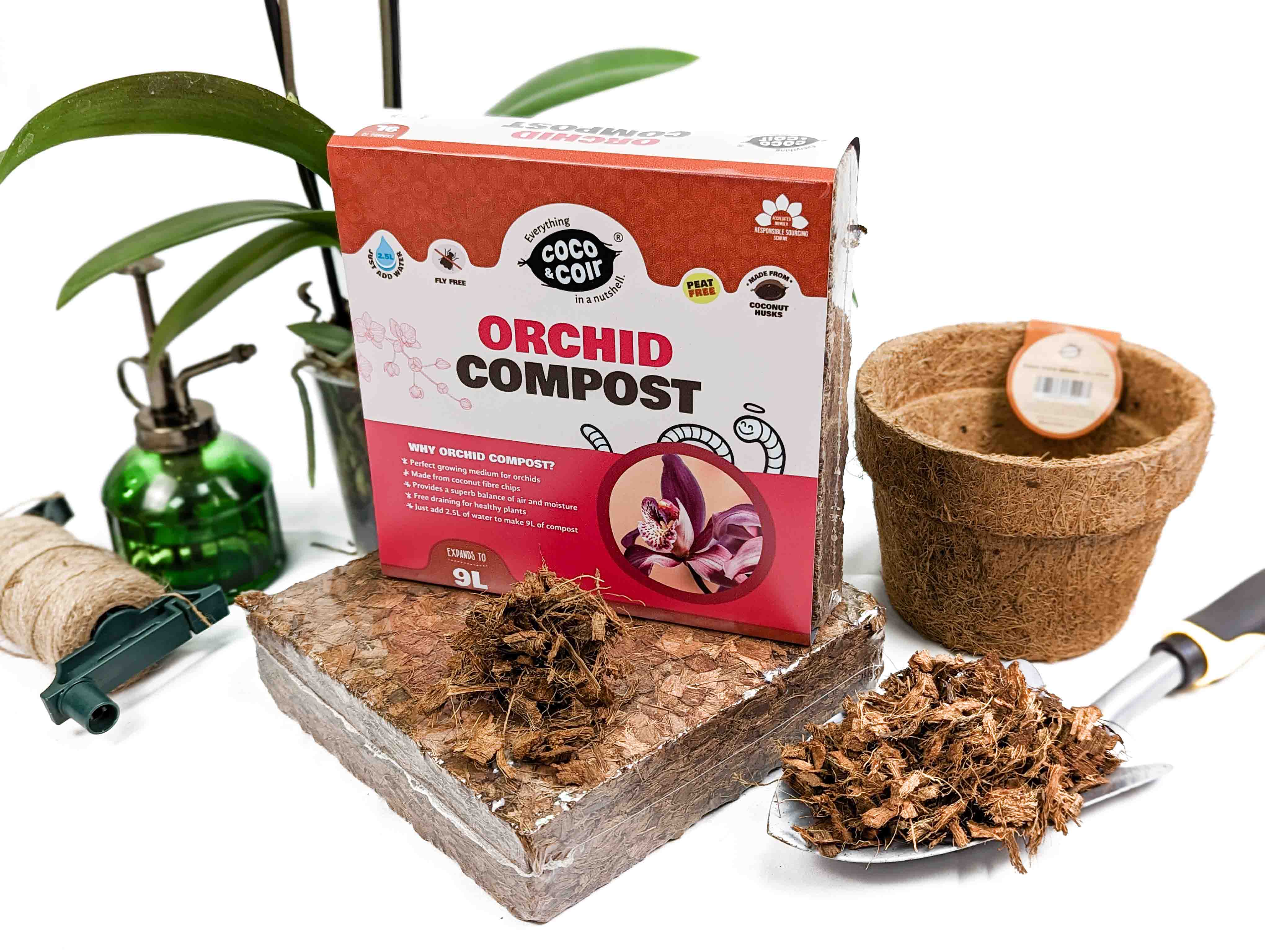 Orchid Compost (9L) - Coir Orchid Bark Replacement