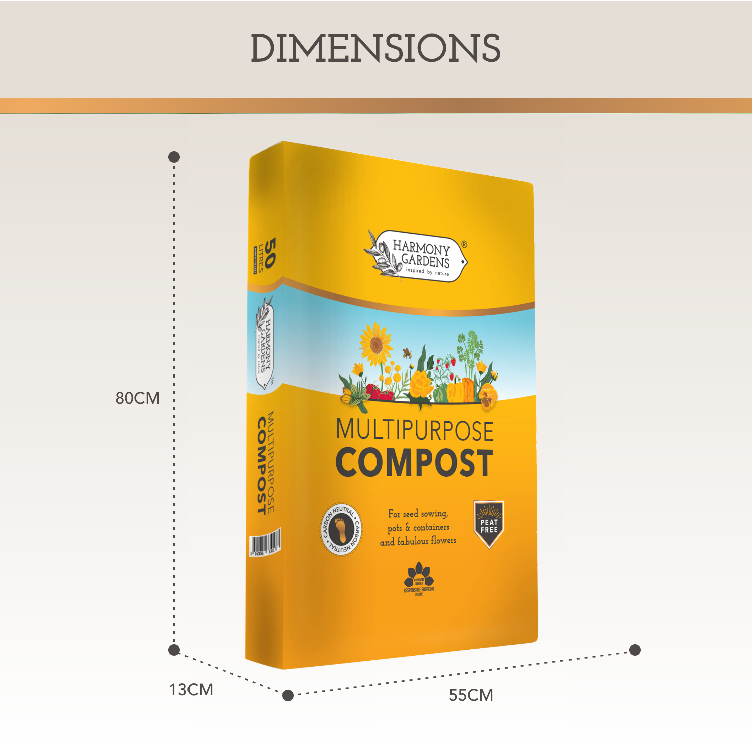 Harmony Gardens Multipurpose Compost 50L