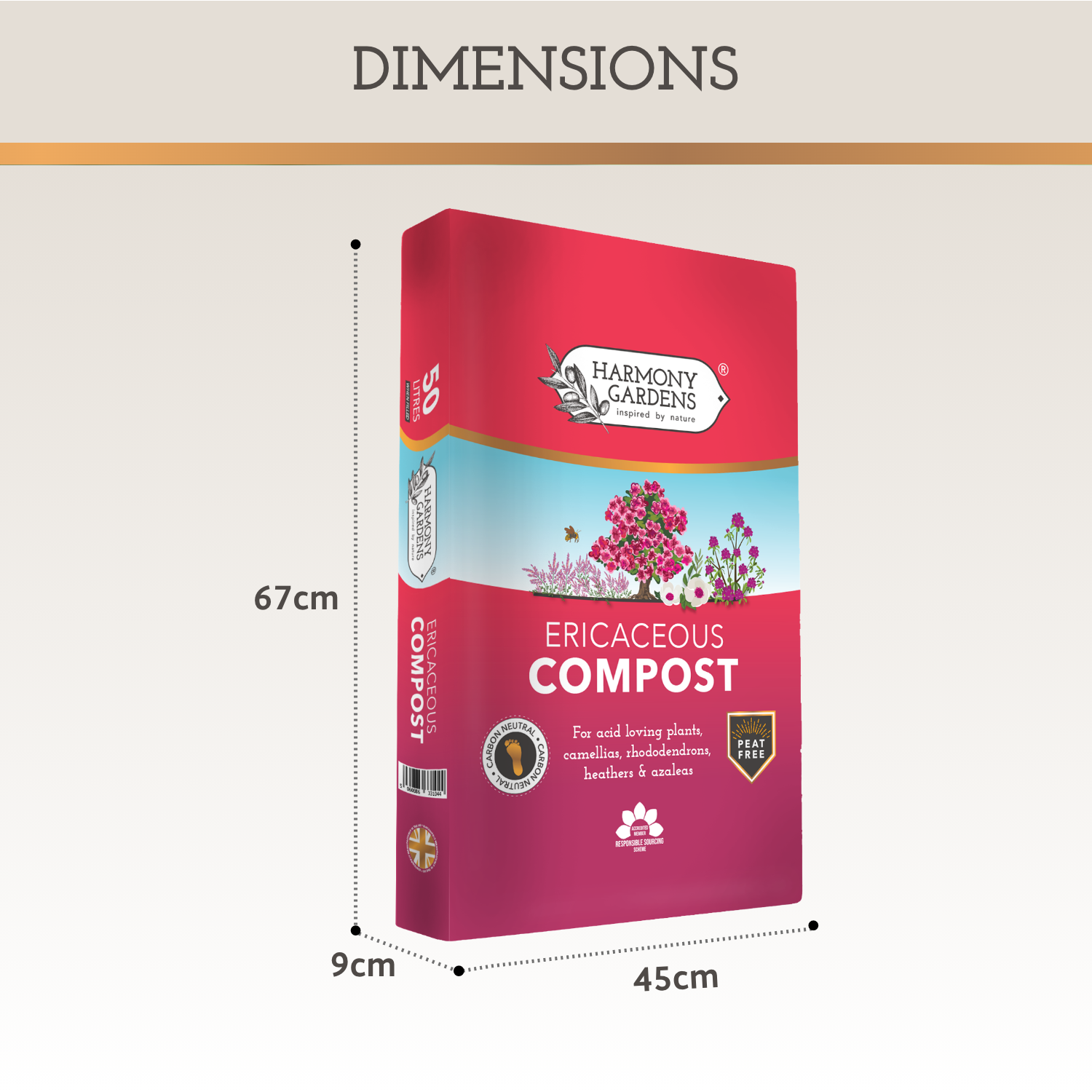 Harmony Gardens Ericaceous compost 40L