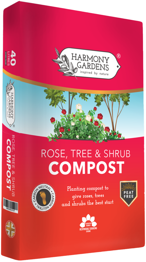 Harmony Gardens Rose, tree & Shrub Compost 40L | Coco & Coir
